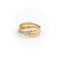 Bague 51 Bague Alliance Or jaune, Or blanc Diamant 58 Facettes 1740880CN