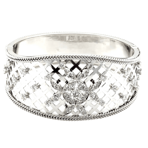 Bracelet Bracelet jonc en or blanc 58 Facettes 7094/15