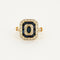 Bague 56 Bague style art déco saphirs, diamants or jaune 58 Facettes 1