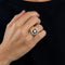 Bague 62 Chevalière Or jaune et Blanc 58 Facettes LP454/12