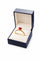 Bague 53 Solitaire en or jaune avec rubellite taille coussin rond 58 Facettes 50350