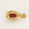 Pendentif Pendentif en or jaune et cabochon de corail 58 Facettes ENG11064X2