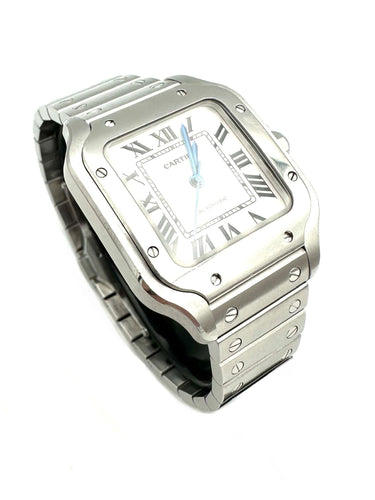 Montre CARTIER. Montre "Santos", acier, mouvement automatique (réf.4075) 58 Facettes