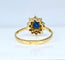 Bague 47 Bague en or jaune 18 carats, saphir et diamants 58 Facettes AB538