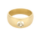 Bague 56 Solitaire jonc en or jaune et diamant 58 Facettes COMP1082