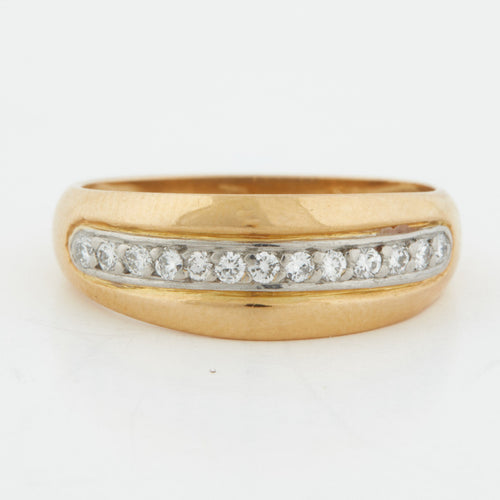 Bague 54 BAGUE DIAMANTS 2 OR 18 CARATS 58 Facettes RÉF 5023/18