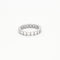 Bague 55 Alliance Américaine or blanc diamants 58 Facettes 240 565