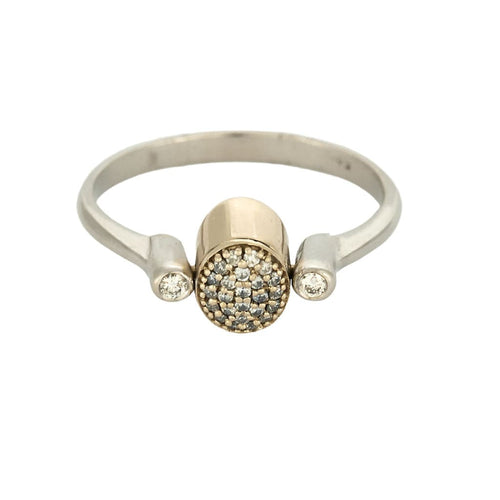 Bague 65 Bague en or jaune, or blanc, Tanzanite et diamants 58 Facettes RAM3128