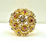 Bague 53 Bague - Bague multifleurs en or jaune et saphirs, rubis, diamants 58 Facettes AB671
