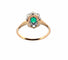 Bague 60 Bague marguerite anciennne en or émeraude et diamants 58 Facettes