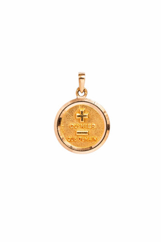 Pendentif Médaille AUGIS en or jaune 58 Facettes