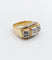 Bague 55 Bague tank art deco or jaune 18k et platine ornée de diamants 58 Facettes A04969