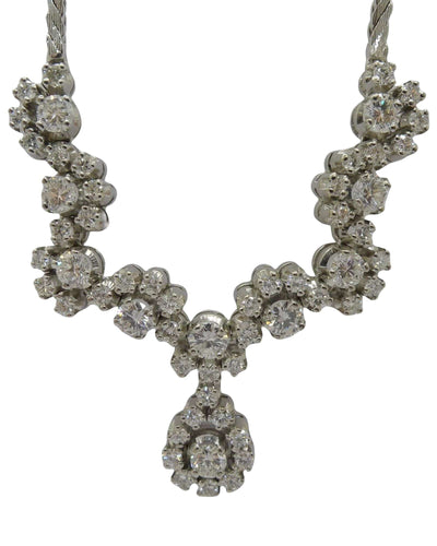 Collier Collier or blanc et diamants haute joaillerie 58 Facettes 00037501