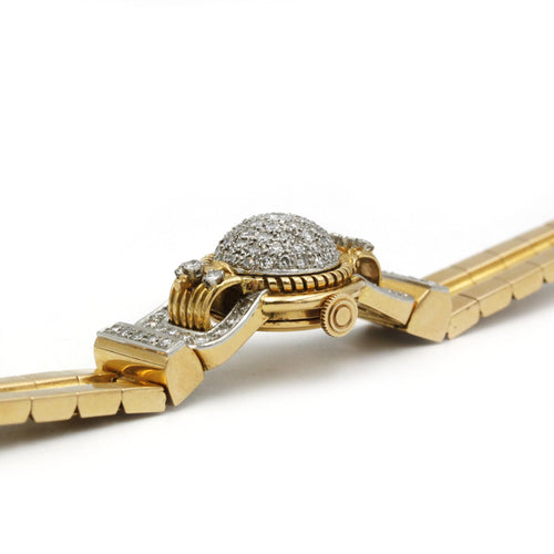 Bracelet Bracelet Année 50 - Or, Platine & diamants 58 Facettes 230137R