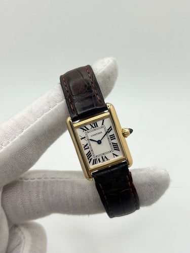 Montre Cartier - Montre Tank Louis 2442 en or jaune 18k quartz 58 Facettes