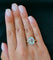 Bague 57 Bague Aigue Marine & Diamants. 58 Facettes C33-01