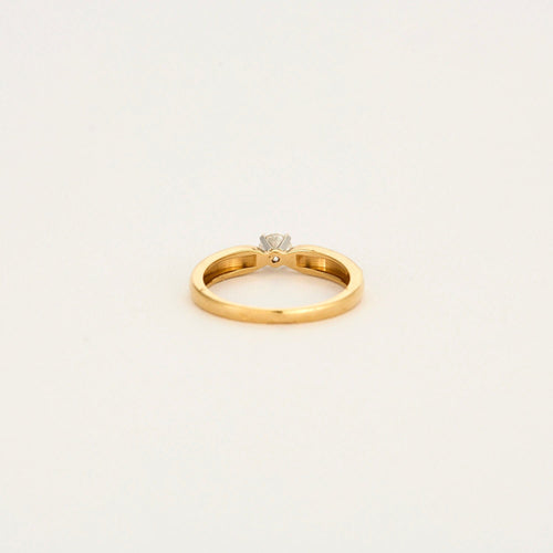 Bague 50 Bague solitaire jonc en or jaune 58 Facettes