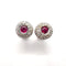 Boucles d'oreilles Paire de puces d'oreilles rubis et diamants 58 Facettes 36