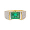 Bague 54 Bague Or jaune, Or blanc Emeraude, Diamant 58 Facettes 3182201CN