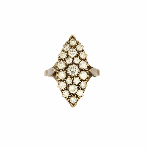 Bague 48 Bague Marquise Or Blanc Diamants 58 Facettes