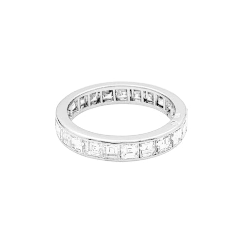 Bague 48 Alliance en platine et diamants. 58 Facettes 35108