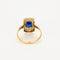 Bague 54 Bague style Art Déco or jaune et or blanc, saphir synthétique et diamants 58 Facettes GU213