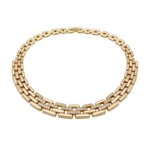 Collier Collier Fred maillons articulés, or jaune, diamants. 58 Facettes 34721