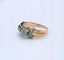 Bague 55.5 Bague bandeau ancienne en or jaune 18K  sertie de diamants 58 Facettes