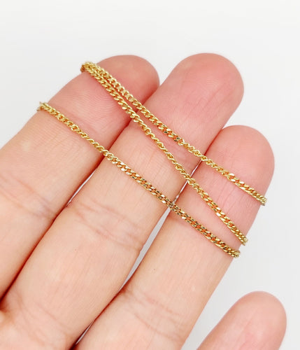 Collier Chaîne - Chaîne gourmette vintage en or 18k 44 cm 58 Facettes A06575