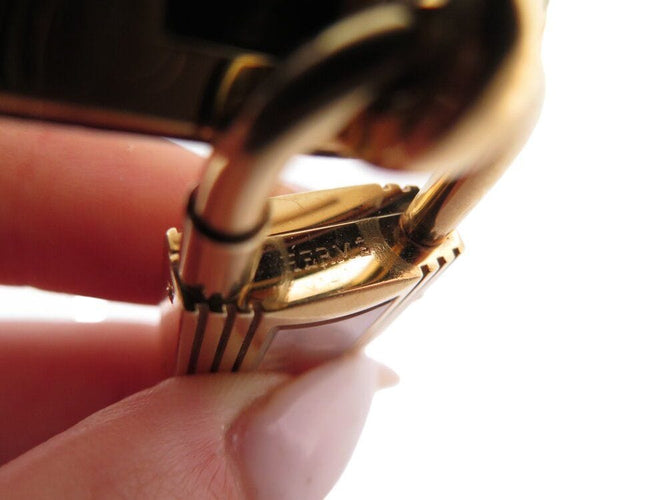 Montre montre vintage HERMES Kelly Mini Cadenas 20 mm plaque or quartz dame 58 Facettes 268902