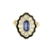 Bague 56 Bague en Or jaune, saphir, diamants et onyx 58 Facettes B250679