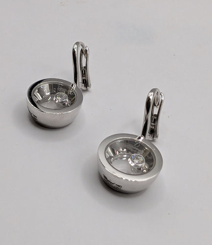 Boucles d'oreilles Boucles d'oreilles CHOPARD Happy Diamonds en or gris et diamants 58 Facettes