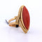 Bague 57 Bague corail en or jaune 58 Facettes