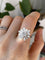 Bague 53 Bague fleur en or blanc 18k et diamants 2.80 Ct 58 Facettes