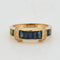 Bague 54 BAGUE OR JAUNE SAPHIRS ET DIAMANTS 58 Facettes REF 3063/18
