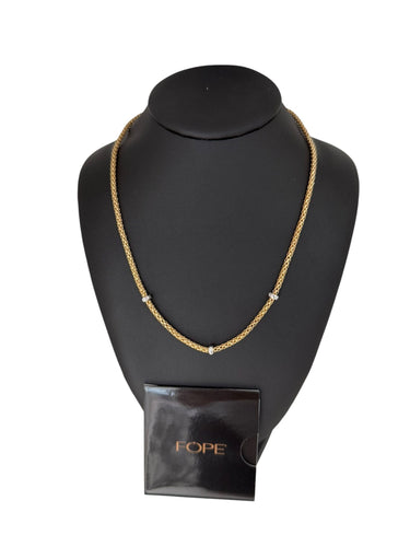 Collier Fope - Collier en or jaune et blanc avec diamants 58 Facettes