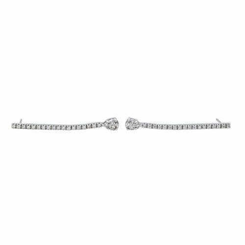 Boucles d'oreilles Boucles d'oreilles  Pendantes Or blanc Diamant 58 Facettes 4410628CN