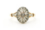 Bague 57 Bague Art Déco - Bague en or jaune et blanc 18k et diamants taille rose 58 Facettes B795