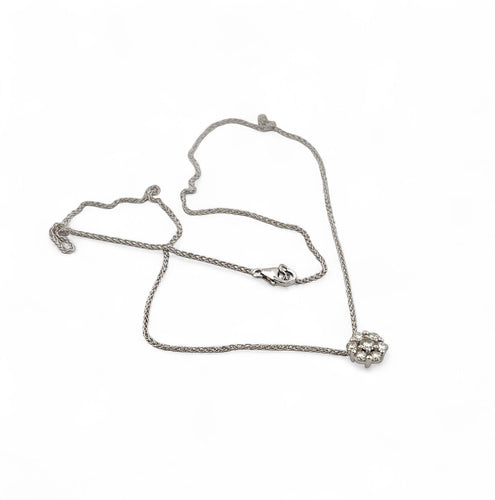 Collier Chaîne et pendentif marguerite en or et diamants 58 Facettes