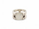 Bague 54 vintage bague HERMES medor pierre de lune & 4 diamants t54 en argent 58 Facettes 269493