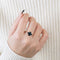 Bague 54.5 Bague Trèfle or rose saphirs 58 Facettes