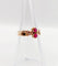 Bague 51.5 Bague antique or rose, rubis synthétiques et perles 58 Facettes A05426