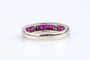 Bague 52 Bague demi-alliance or jaune, rubis et diamants – 1,35 ct de rubis & 0,04 ct de diamant 58 Facettes BG41400048-107