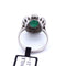 Bague 53 BAGUE en OR BLANC 18 KT - ÉMERAUDE et DIAMANTS ''ART DÉCO'' 58 Facettes
