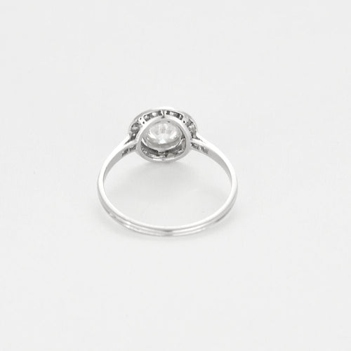 Bague 54,5 Charmente Bague en platine et diamants taille ancienne 58 Facettes CHAL1116