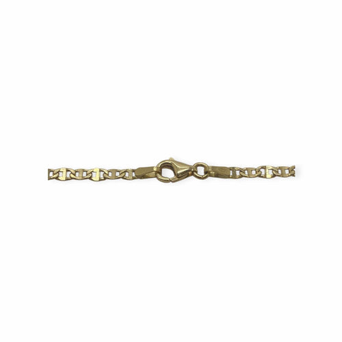Collier Chaîne maille marine plate 60cm en or jaune 750 58 Facettes 330088141
