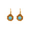 Boucles d'oreilles Boucles d'oreilles dormeuses anciennes en or rose 58 Facettes