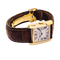 Montre Montre Cartier, "Tank Française", or jaune, cuir. 58 Facettes 34541