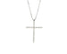 Collier Collier en or blanc 18 carats avec pendentif croix et diamants de 0,20 carat 58 Facettes 13646