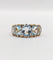 Bague 56 Bague jarretière vintage or jaune 18k topazes et diamants (circa 1980) 58 Facettes A05994